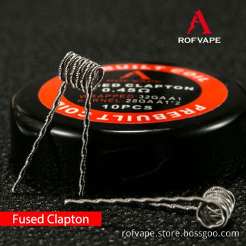 Cheap Box Mod Prebuilt Staple Staggered Fused Clapton Roll Coil Rofvape DIY Wire